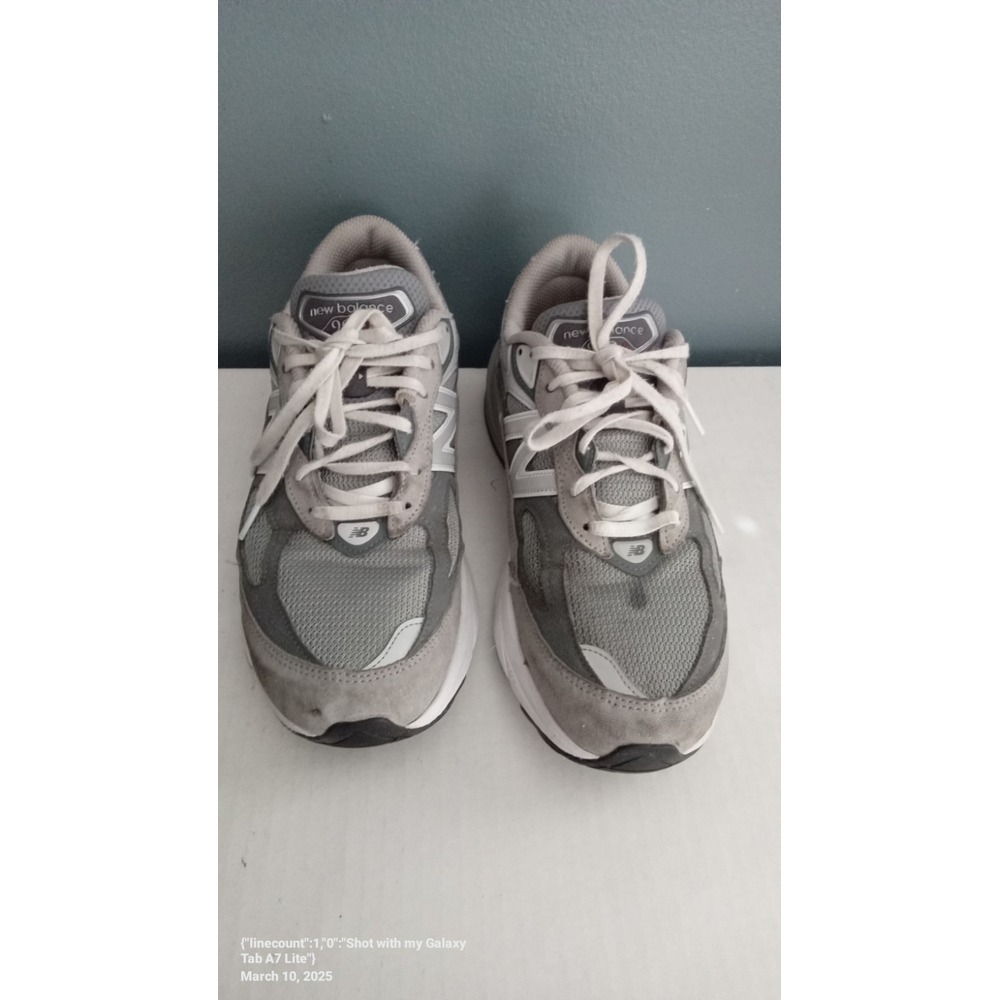 New Balance 990v6 Made in USA Grey Suede Mesh Running Shoes Mens 990‎ GL6